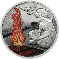 Монета "Никто не забыт", 2025 г., Серебро, 10 гр., проба 925, КАМЕРУН