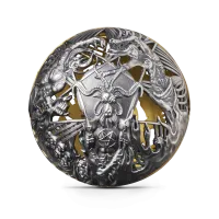 Монета "Рай и Ад", 2021 г., Серебро, 62,2 гр., проба 999, САМОА