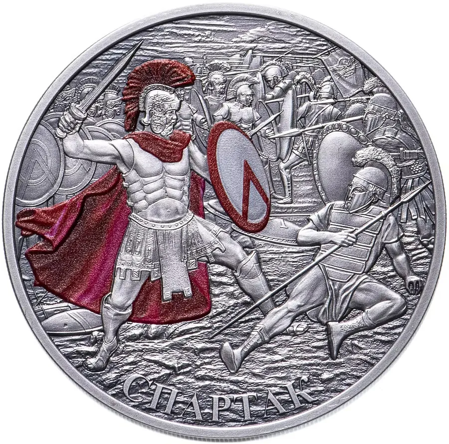 Монета "Спартак", 2018 г., Серебро, 31,1 гр., проба 999, КАМЕРУН