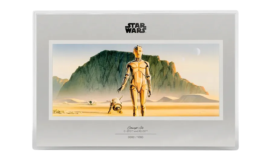 Монета "Звездные воины. С3РО и R2D2",  2026 г., Серебро, 31,1 гр., проба 999, НИУЭ
