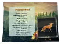 Монета"Лиса", 2025 г., Золото, 0,5 гр., проба 999, КОНГО