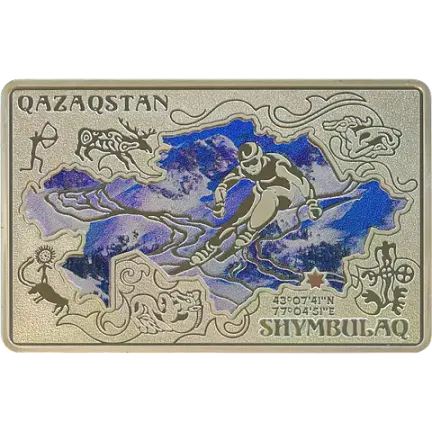 Монета «Шымбулак», 2024 г., Серебро, 31,1 гр., проба 925, КАЗАХСТАН