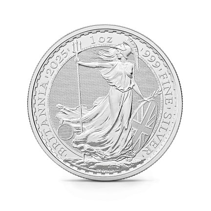 Монета "Британия (Чарльз III)", 2025 г., Серебро, 31,1 гр., проба 999, СОЕДИНЕННОЕ КОРОЛЕВСТВО