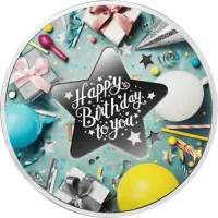 Монета «С Днем Рождения»,  2020 г., Серебро, 17,5 гр., проба 999, КАМЕРУН