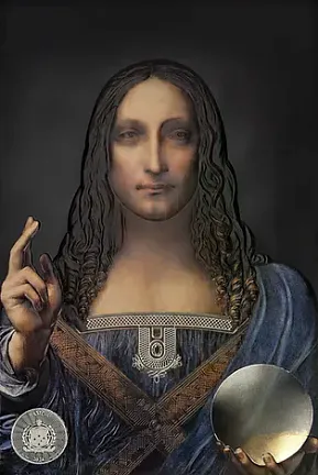 Монета «Набор Леонардо да Винчи», 2024 г., Серебро, 93,3 гр., проба 999, САМОА