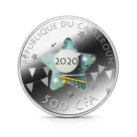Монета "С Днем Рождения",  2020 г., Серебро, 17,5 гр., проба 999, КАМЕРУН