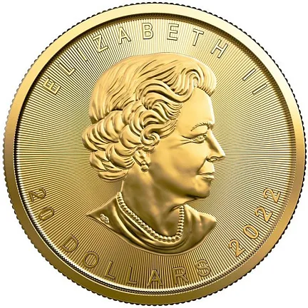 Монета «Кленовый лист», 2025 г., Золото, 31,1 гр., проба 9999, КАНАДА