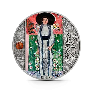 Монета "Густав Климт. Портрет Адель Блох Бауэр II", 2022 г., Серебро, 17,5 гр., проба 999, КАМЕРУН