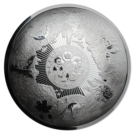 Монета «Самые известные инвестиционные монеты»,  2023 г., Серебро, 1 000 гр., проба 999, САМОА