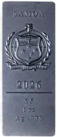 Монета "Безграничный футбол. Чемпионат мира по футболу 2026", 2026 г., 124,4 гр., проба 999, САМОА