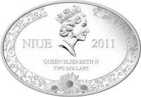 Монета «Семья», Любовь, Верность (день семьи),  2011 г., Серебро, 31,1 гр., проба 999, НИУЭ