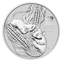 Монета "Год Крысы", 2020 г., Серебро, 1 000 гр., проба 999.9, АВСТРАЛИЯ