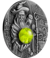 Монета "Волшебник", 2023 г., Серебро, 62,2 гр., проба 999, КАМЕРУН