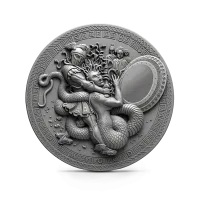 Монета "Персей. Медуза Гаргона",  2018 г., Серебро, 62 гр., проба 999, НИУЭ