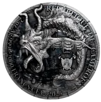 Монета "Капитан. Семь морей", 2025 г., Серебро, 62,2 гр., проба 999, КАМЕРУН