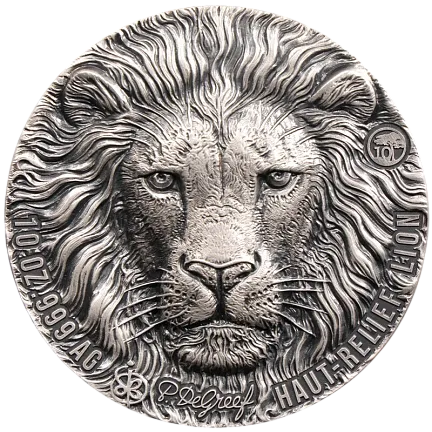 Монета "Большая пятерка Африки. Лев",2026 г.,Серебро, 311 гр.,проба 999, КОТ Д'ИВУАР