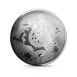 Монета "Самые известные инвестиционные монеты",  2023 г., Серебро, 1 000 гр., проба 999, САМОА
