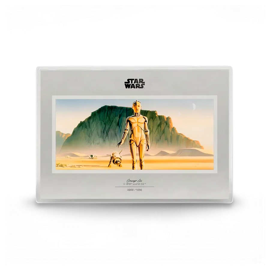 Монета "Звездные воины. С3РО и R2D2",  2026 г., Серебро, 31,1 гр., проба 999, НИУЭ