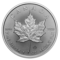Монета «Кленовый лист», 2024 г., Серебро, 31,1 гр., проба 9999, КАНАДА