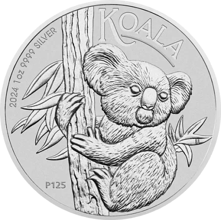 Монета "Коала", 2024 г., Серебро, 31,1 гр., проба 9999, АВСТРАЛИЯ