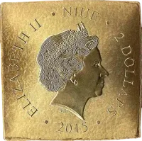 Монета "Архангел Михаил и Дракон", 2015 г., 31,1 гр., проба 999, НИУЭ