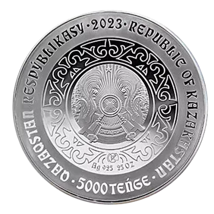 Монета "Верблюд", 2023 г., Серебро, 777,5 гр., проба 925, КАЗАХСТАН