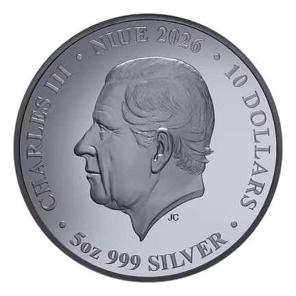 Монета "Год Лошади", 2026 г., Серебро, 155,5 гр., проба 999, НИУЭ