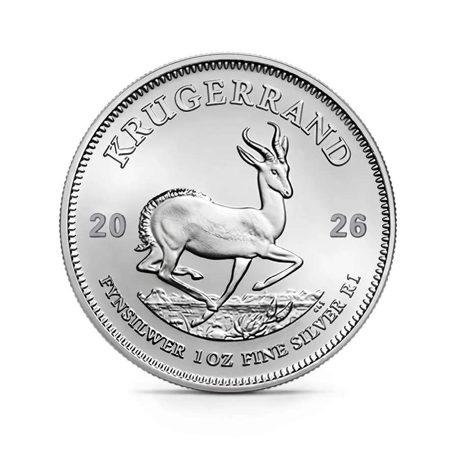 Монета "Крюгерранд", 2026 г., Серебро, 31,1 гр., проба 999, ЮЖНАЯ АФРИКА