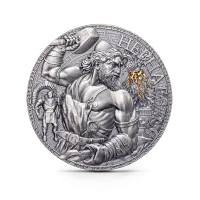 Монета "Гефест", 2023 г., Серебро, 93,3 гр., проба 999, КАМЕРУН